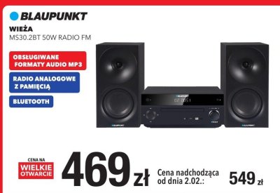 Wieża MS30.2BT 50W Radio FM promocja w RTV EURO AGD