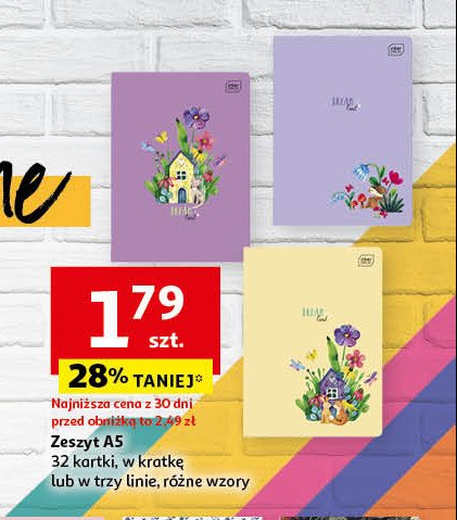 Zeszyt a5/32 kartki linia Interdruk promocja