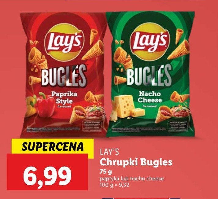 Chipsy nacho cheese Lay's bugles promocja w Lidl
