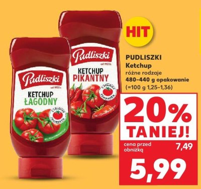 Ketchup różne rodzaje  promocja w Kaufland