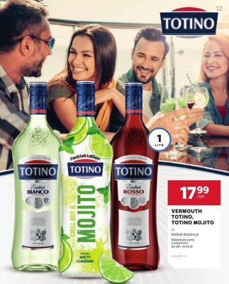 Vermouth 1 l różne rodzaje Totino promocja w Stokrotka