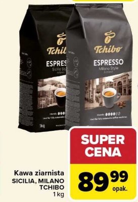 Kawa ziarnista MILANO 1 kg promocja w Carrefour