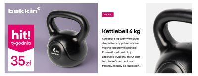 Kettlebell 6 kg  promocja w Pepco