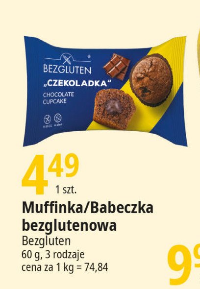 Muffin kakaowy z nadzieniem czekoladowym Bezgluten promocja