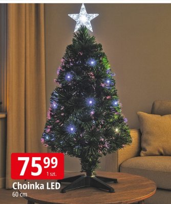 Choinka LED 60 cm promocja w Leclerc