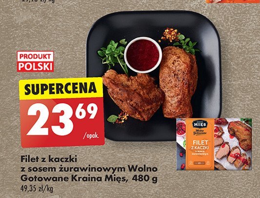 Filet z kaczki z sosem żurawinowym Kraina mięs promocja