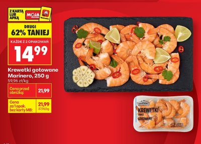 Krewetki gotowane 250g promocja w Biedronka