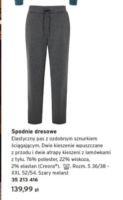 Spodnie dresowe szary melanż promocja w Tchibo