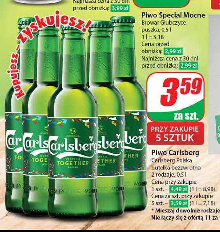 Piwo Carlsberg promocja w Dino