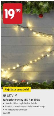 Łańcuch świetlny LED 5 m IP44 promocja w Jula