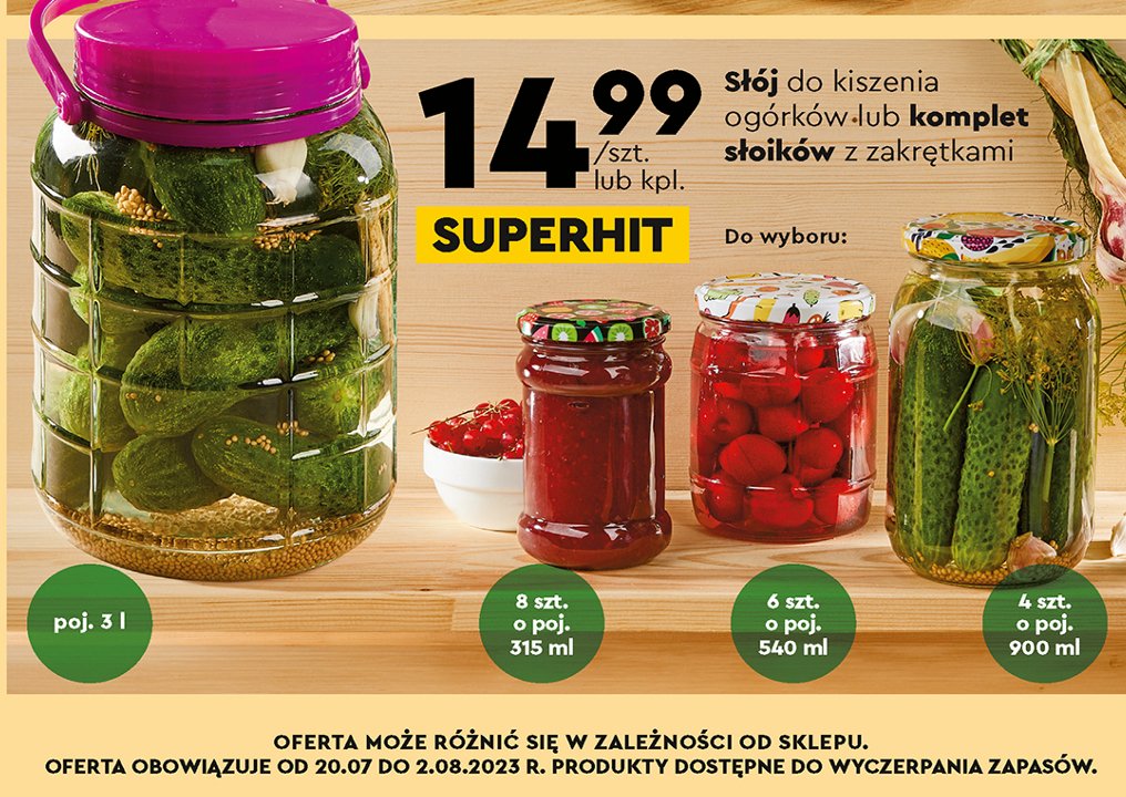 Słój do kiszenia ogórków 3 l promocja