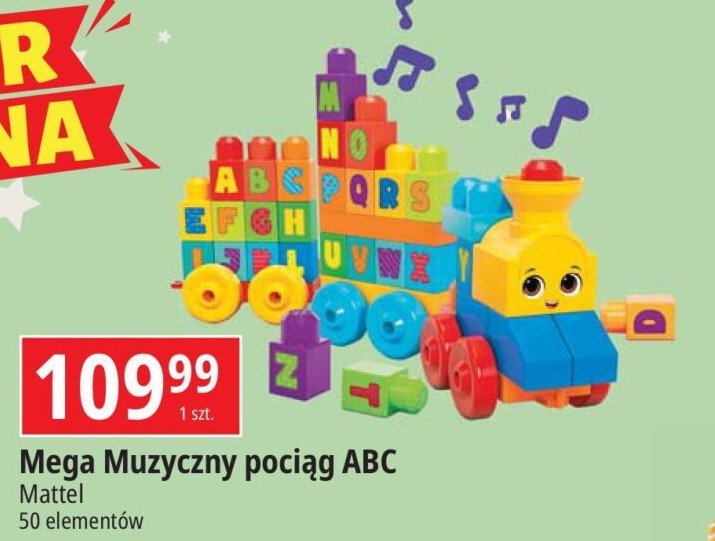 Pociąg abc Mega bloks promocja w Leclerc