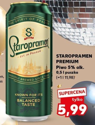 Piwo Staropramen Premium 5% alk. 0.5l promocja w Kaufland