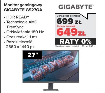 Monitor gamingowy GS27QA promocja w NEONET