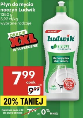 Płyn do mycia naczyń Ludwik wybrane rodzaje promocja w Delikatesy Centrum