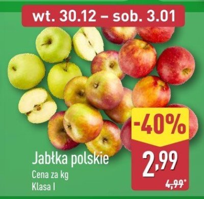 Jabłka polskie Klasa I promocja w Aldi