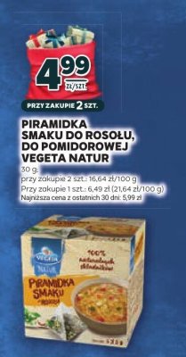 Piramidka smaku do rosołu, do pomidorowej Vegeta Natur promocja w Stokrotka