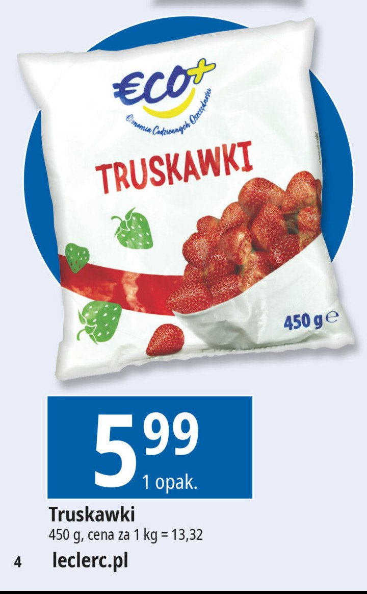 Truskawki Eco+ promocja w Leclerc