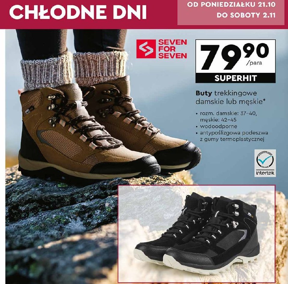 Buty trekkingowe damskie 38-45 Seven for 7 promocja