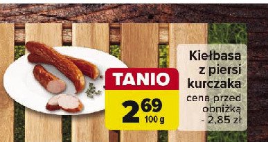 Kiełbasa z piersi kurczaka promocja