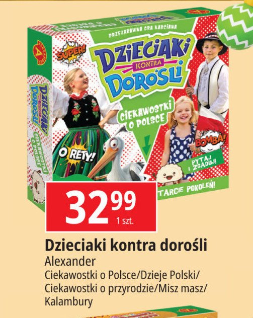 Gra dzieciaki kontra dorośli ciekawostki o polsce Alexander promocja