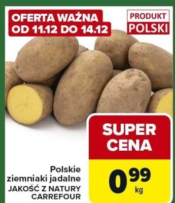 Ziemniaki jadalne promocja w Carrefour Express