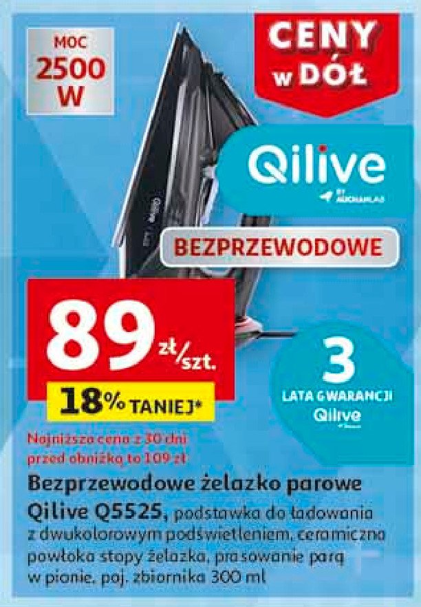 Żelazko bezprzewodowe q.5525 Qilive promocja