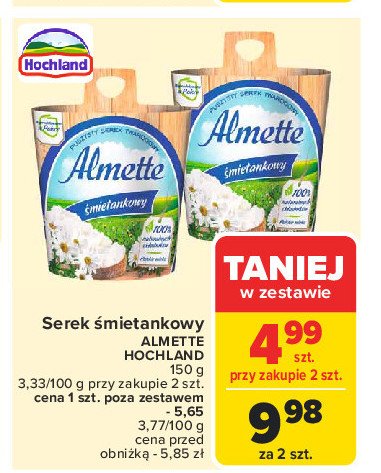 Kremowy serek śmietankowy Almette promocja