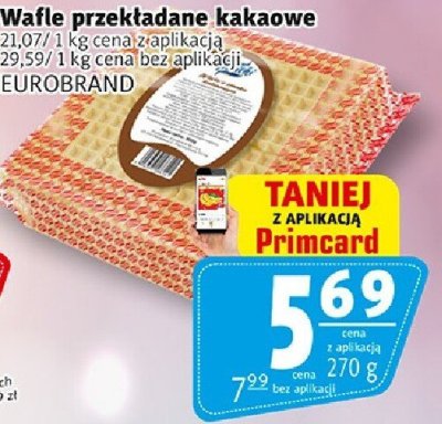 Wafle przekładane kakaowe EUROBRAND promocja w Prim Market