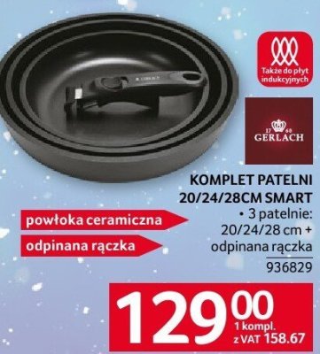 Komplet patelni Gerlach KOMPLET PATELNI 20/24/28CM SMART promocja w Selgros