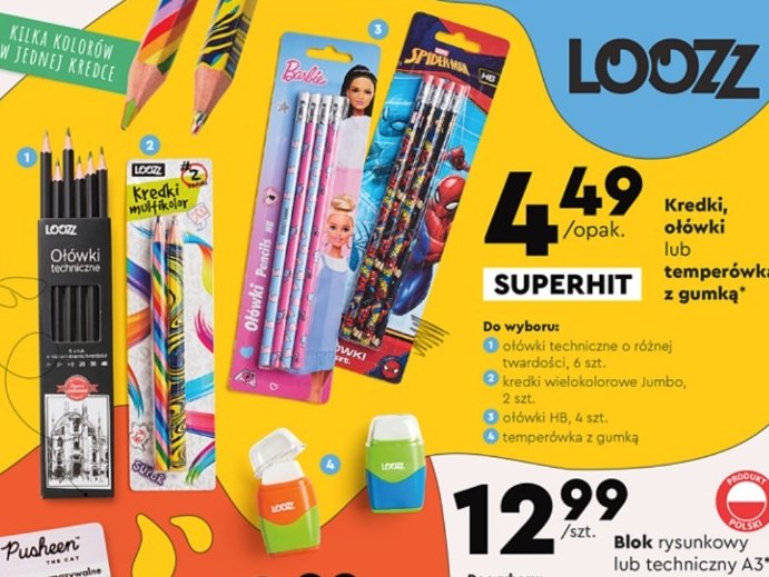 Kredki wielokolorowe jumbo Loozz promocja