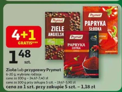 Zioła lub przyprawy Prymat promocja w Auchan