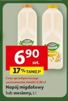 Napój mleko migdałowy lub owsiany 1 l promocja w Auchan