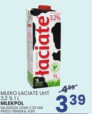 Mleko Łaciate UHT 3,2% promocja w Wafelek