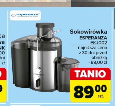 Sokowirówki ekj002 Esperanza promocja w Carrefour Market