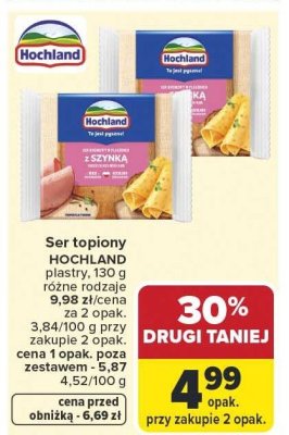 Ser topiony Hochland plastry różne rodzaje promocja w Carrefour Market