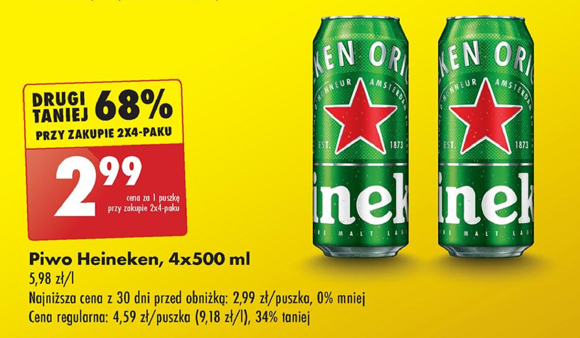 Piwo Heineken promocja w Biedronka