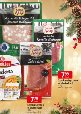 Szynka Serrano w plasterkach promocja w Leclerc