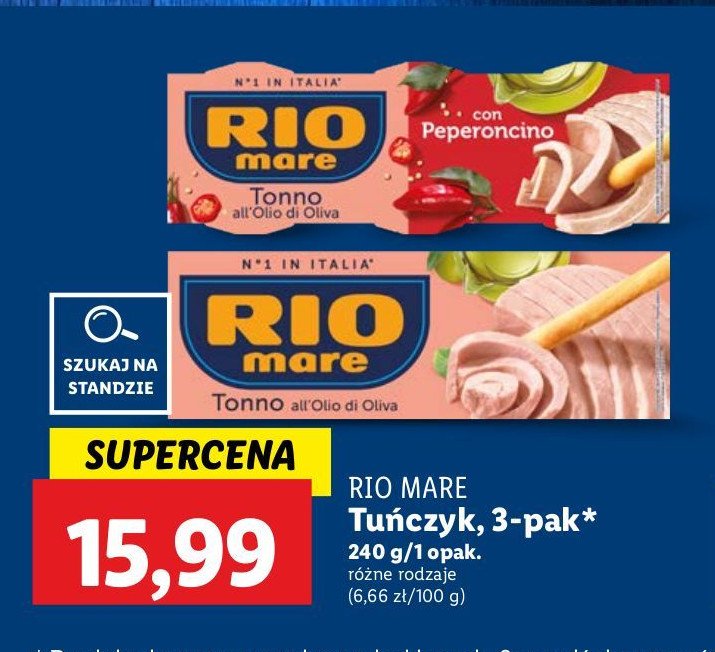 Tuńczyk w oliwie z oliwek z papryką chili Rio mare promocja