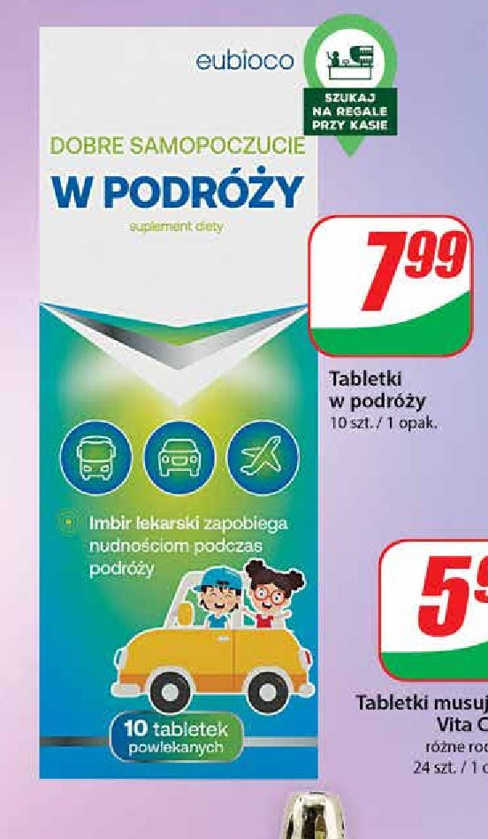 Suplement dobre samopoczucie w podróży Eubioco promocja