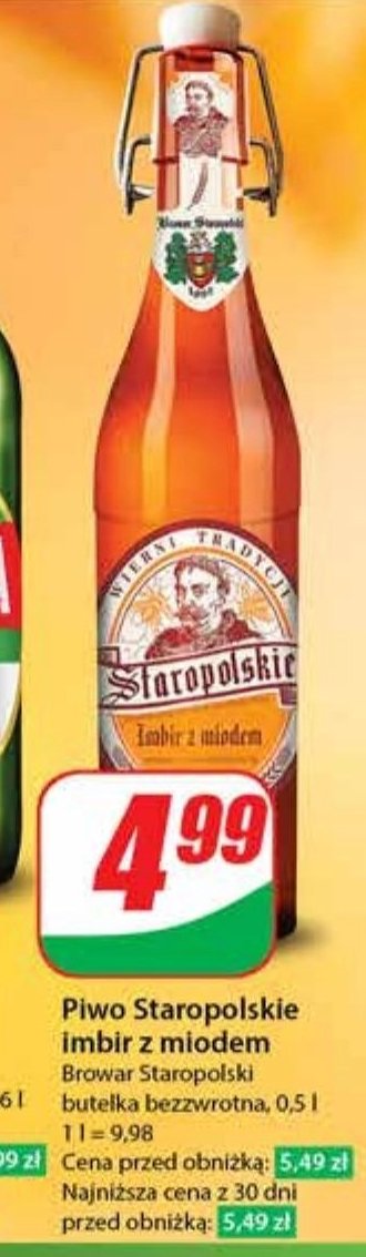 Piwo Staropolskie imbir z miodem promocja