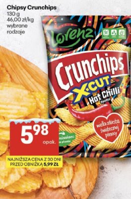 Chipsy Crunchips wybrane rodzaje promocja w Delikatesy Centrum
