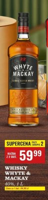 Whisky Whyte & Mackay 40%, 1 L promocja w Biedronka