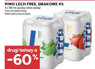 Piwo Lech Free smakowe 4% promocja w Stokrotka