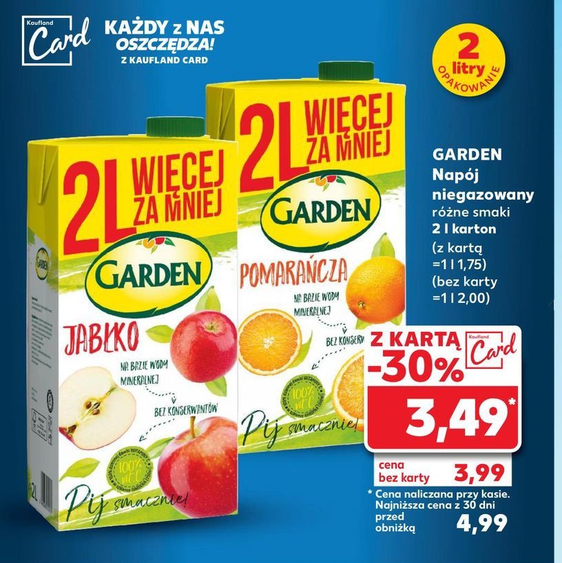 Napój pomarańczowy Garden promocja