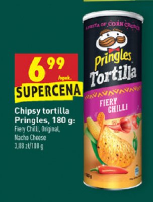 Chipsy fiery chilli Pringles tortilla chips promocja