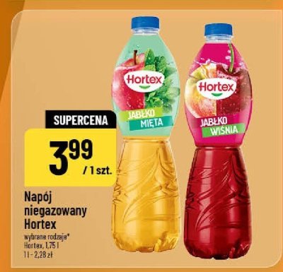 Napój niegazowany Hortex jabłko mięta, jabłko wiśnia promocja w POLOmarket