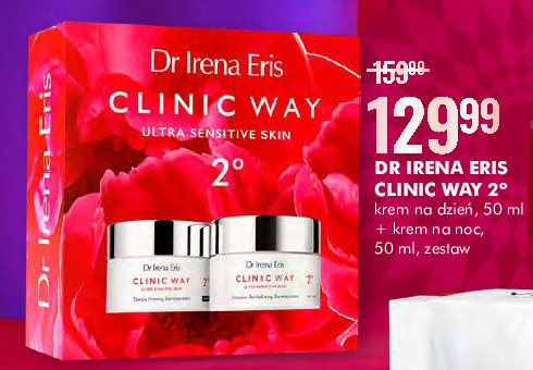 Zestaw w pudełku clinic way 2 ultra sensitive skin: krem na dzień 50 ml + krem na noc 50 ml Dr irena eris zestawy promocja