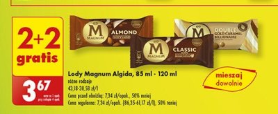 Lód gold caramel billionaire Algida magnum double promocja