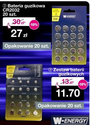 Zestaw baterii guzikowych promocja w Woolworth